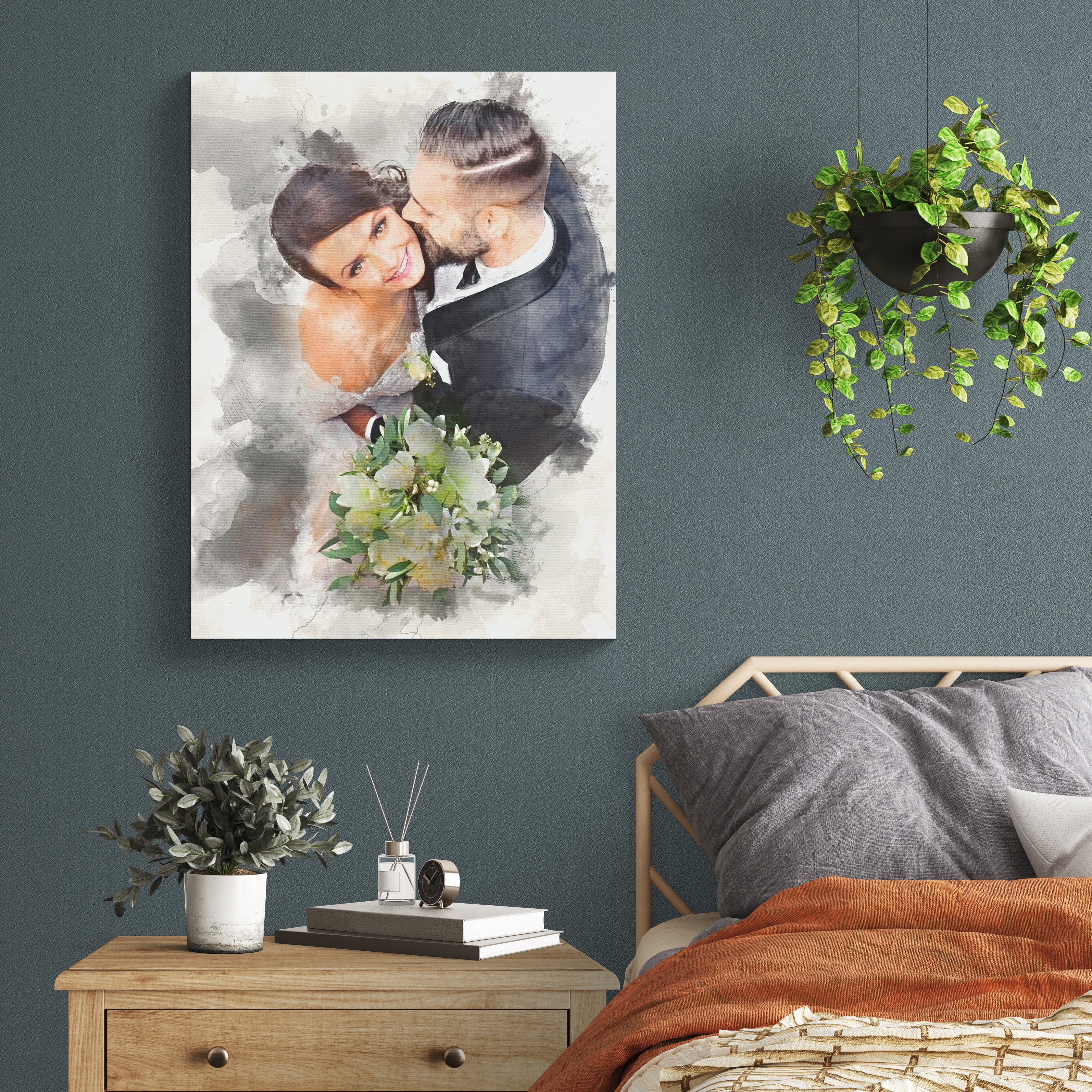 Watercolor Wedding Painting