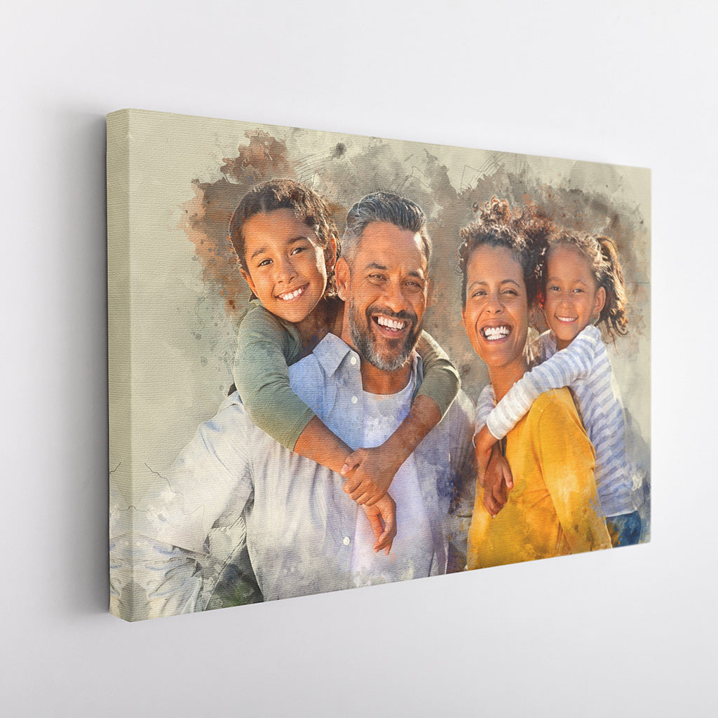 Custom Watercolor Family Portrait