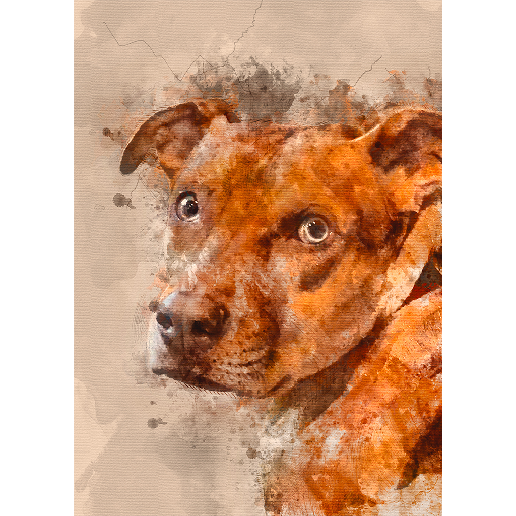 Custom Watercolor Dog Portrait