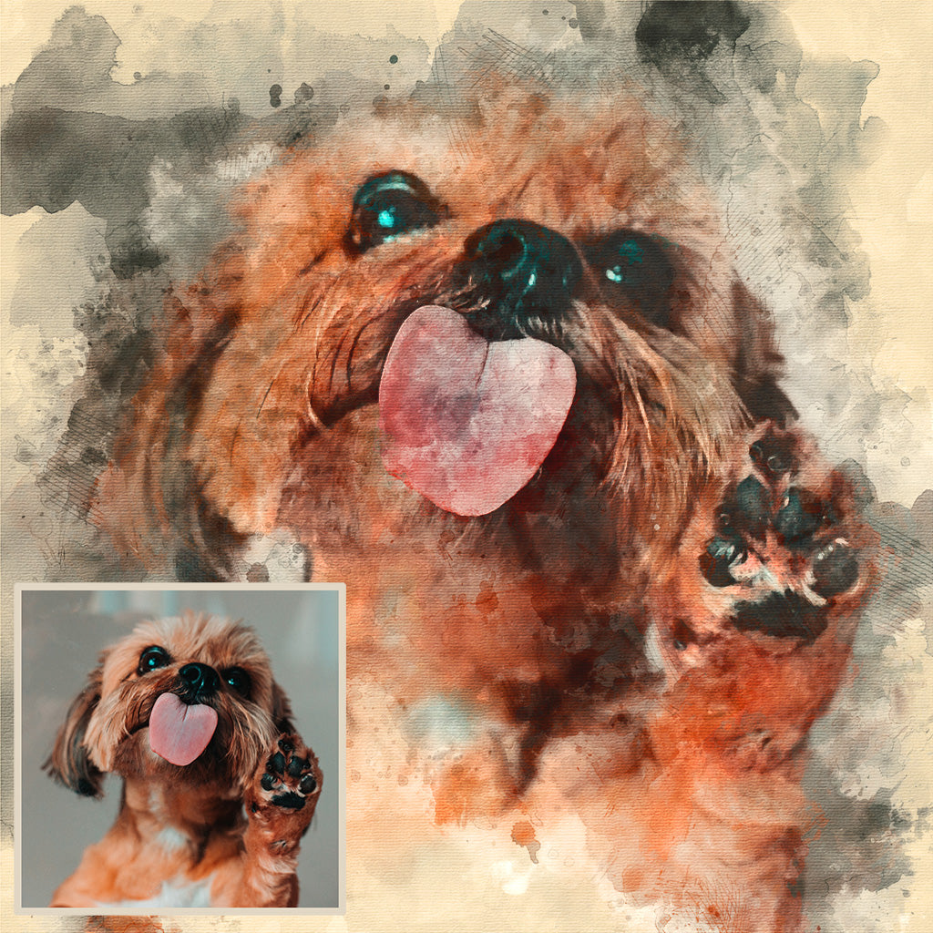 Custom Watercolor Dog Portrait